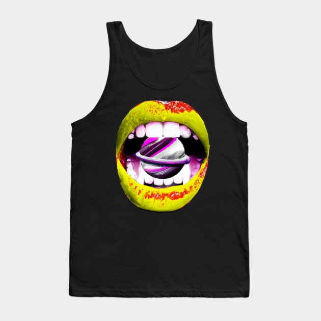 Intergalactic retro lips - Stay groovy baby Tank Top by Trippy Critters